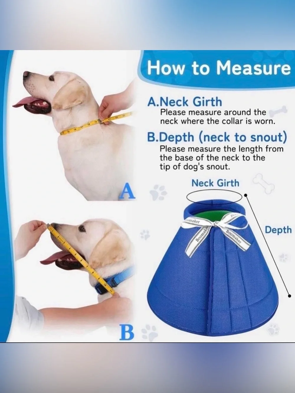 BENCMATE • Extra Soft Dog Cone Alternative After Surgery, Breathable Dog Cones f